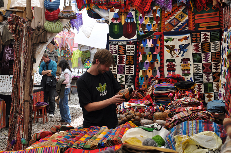 Pisac Market Peru Llama Travel