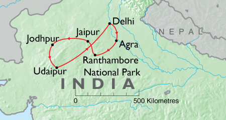 India Royal Rajasthan map