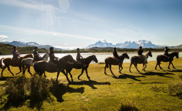 Horse riding, Torres del Paine, Chile