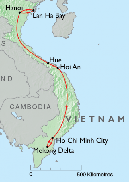 Vietnam, Mekong Delta, Map
