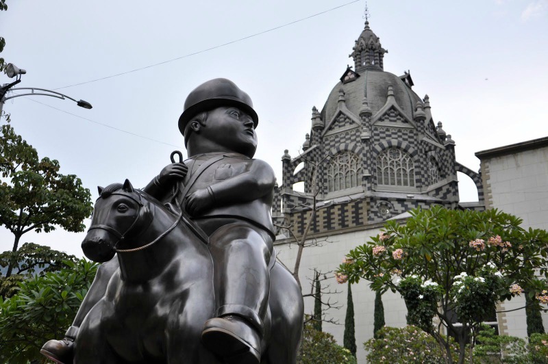 A Botero Sculpture Medellin Colombia Llama Travel