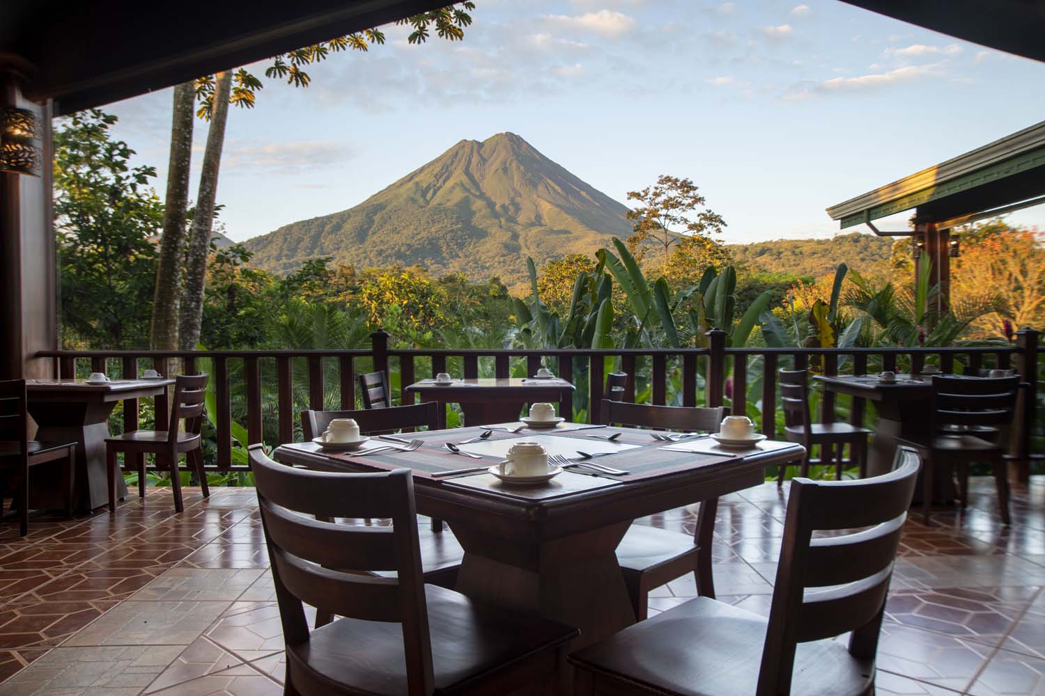 Hotel Arenal Manoa Restaurant Terrace, Arenal, Costa Rica, Llama Travel