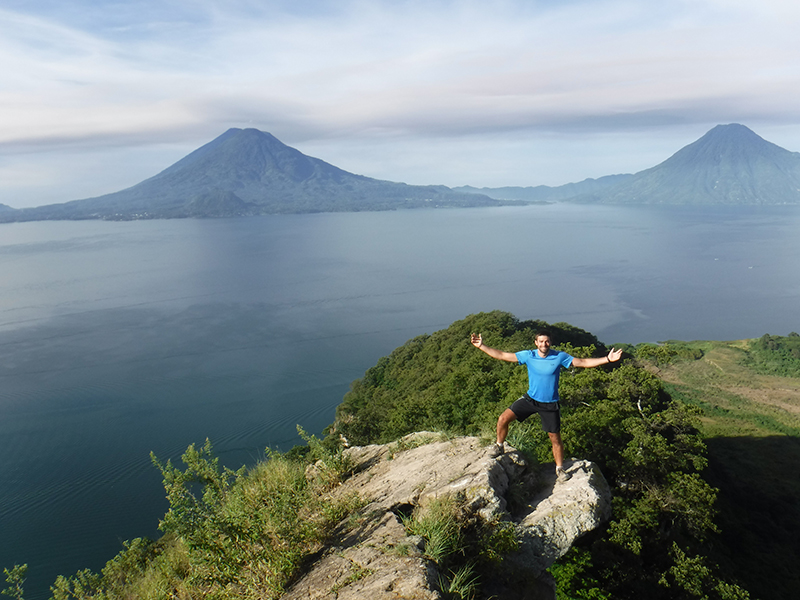 Ollie at Lake Atitlan Guatemala Llama Travel