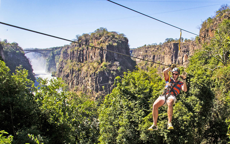 Zip lining