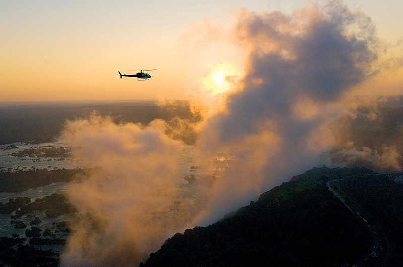 helicopter ride over the falls