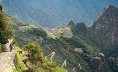 Arriving at Machu Picchu, Peru