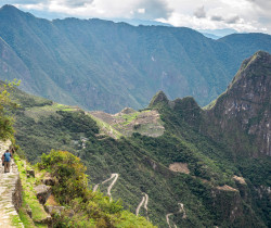 Arriving at Machu Picchu, Peru Arriving at Machu Picchu, Peru
