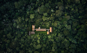 Aerial view, Tambopata Research Center, The Amazon, Peru