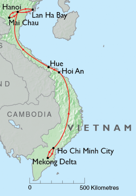 Vietnam, Mekong Delta, Rural Vietnam, Map