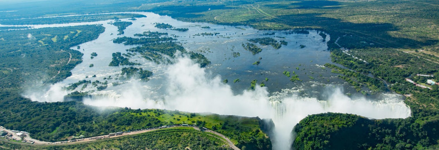 Aerial view, Victoria Falls, Zimbabwe