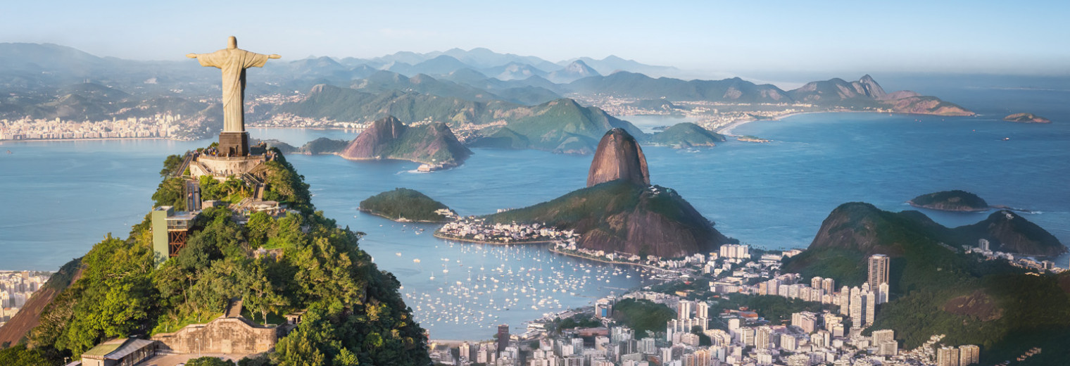 Aerial of Christ Redeemer, Rio de Janeiro