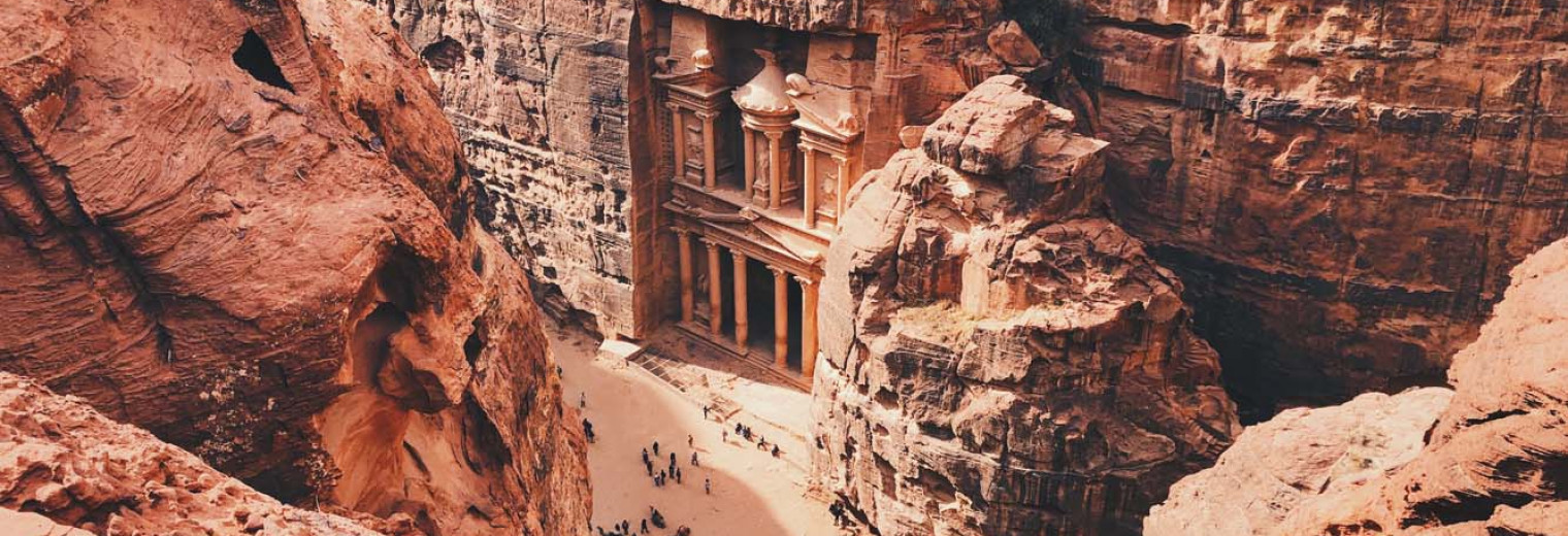 The Treasury from above, Petra, Jordan