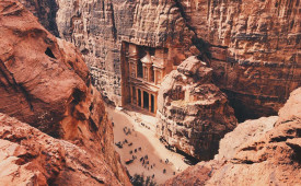 The Treasury from above, Petra, Jordan