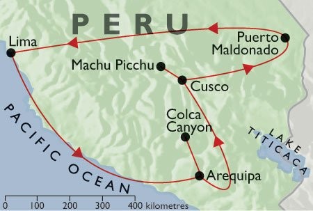 Incas & Conquistadors + Condors & Convents + Inca Trail + Junglemap