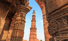 Qutub Minar Through Arch, Delhi