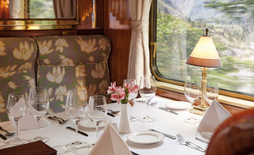 Restaurant, Hiram Bingham Train, Peru