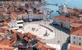 Tartini Central Square, Piran, Slovenia