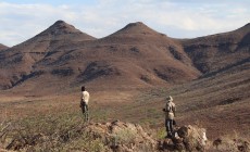 Rhino tracking, Damaraland, Namibia