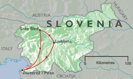 Natural Wonders of Slovenia Map