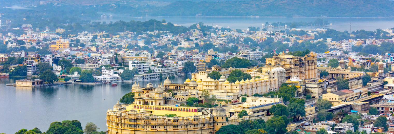 City Palace Udaipur Aerial