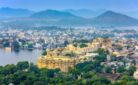 City Palace Udaipur Aerial