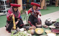 Dying textiles, Chinchero textile centre, Sacred Valley