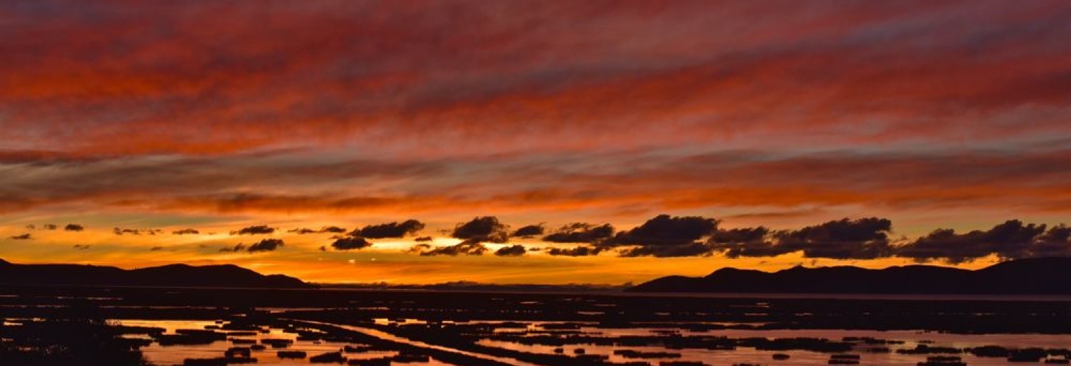 Sunrise over Lake Titicaca, Peru