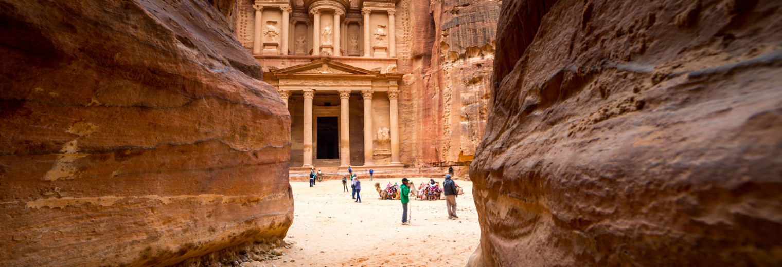 Entering Petra, Jordan