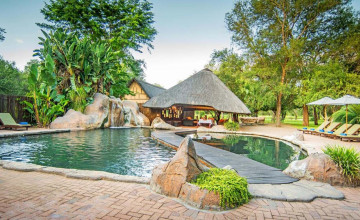 Pool Area, Shiduli Private Game Lodge, The Kruger