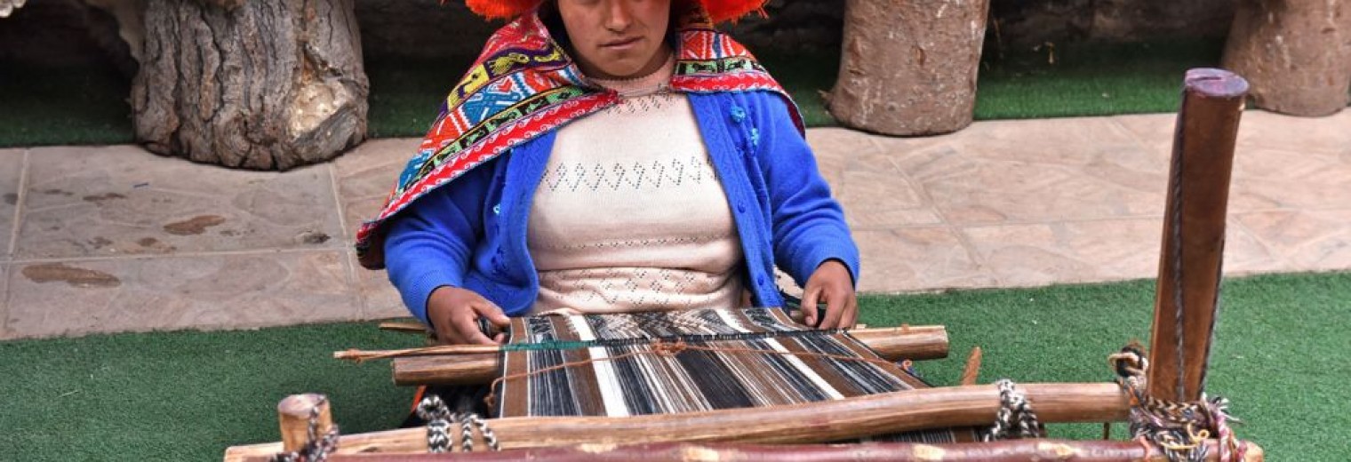 Traditional weaving techniques, Sacred Valley, Peru