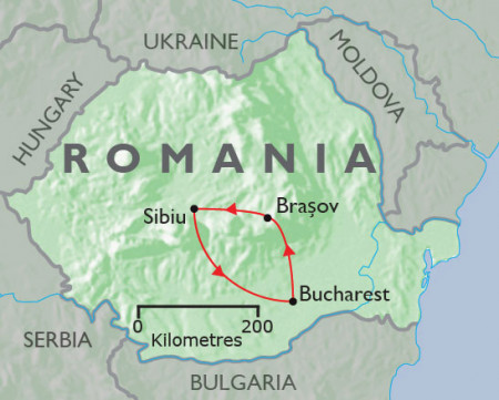 Highlights of Transylvania Map