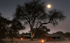 Camp at night, Letaka Mobile Tented Camp