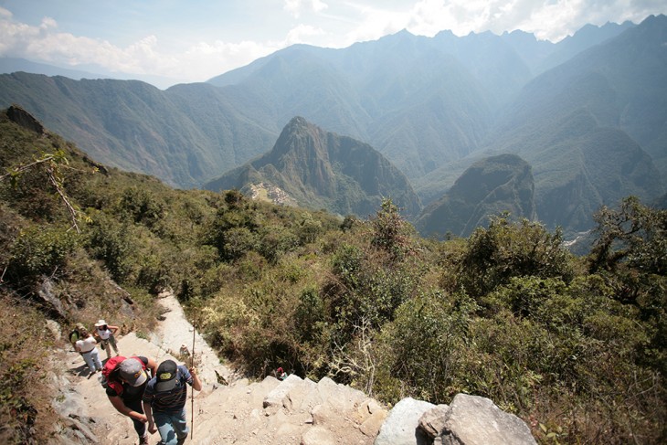 Climbing Machu Picchu Mountain