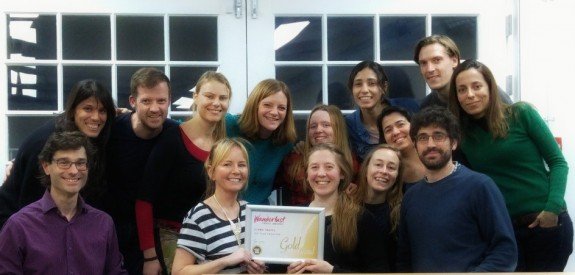 The Llama team with our gold certificate