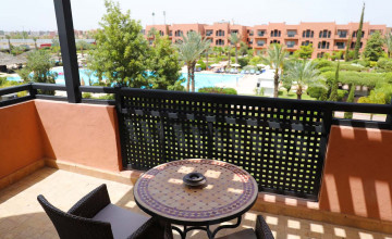 Balcony overlooking Pool, Kenzi Menara, Marrakech