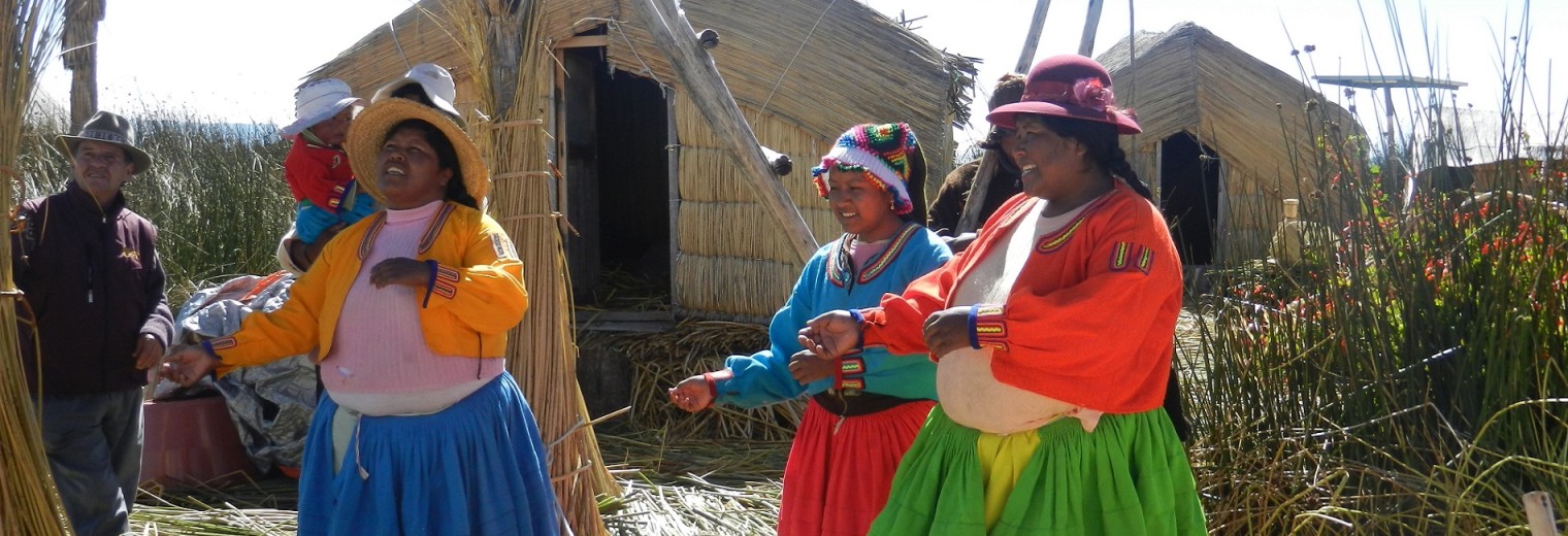 Women on Uros Islands, Lake Titicaca, Peru